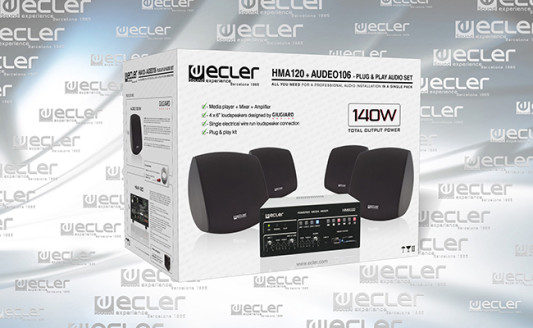 Ecler Horeca 140 Pack, kit plug&play per retail e showroom