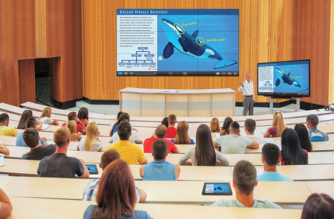Students at the lecture.