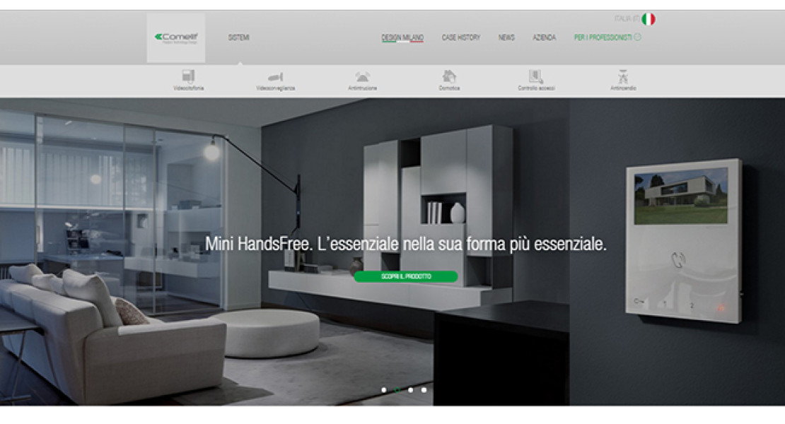 Comelit, più emozioni e informazioni sul nuovo sito web