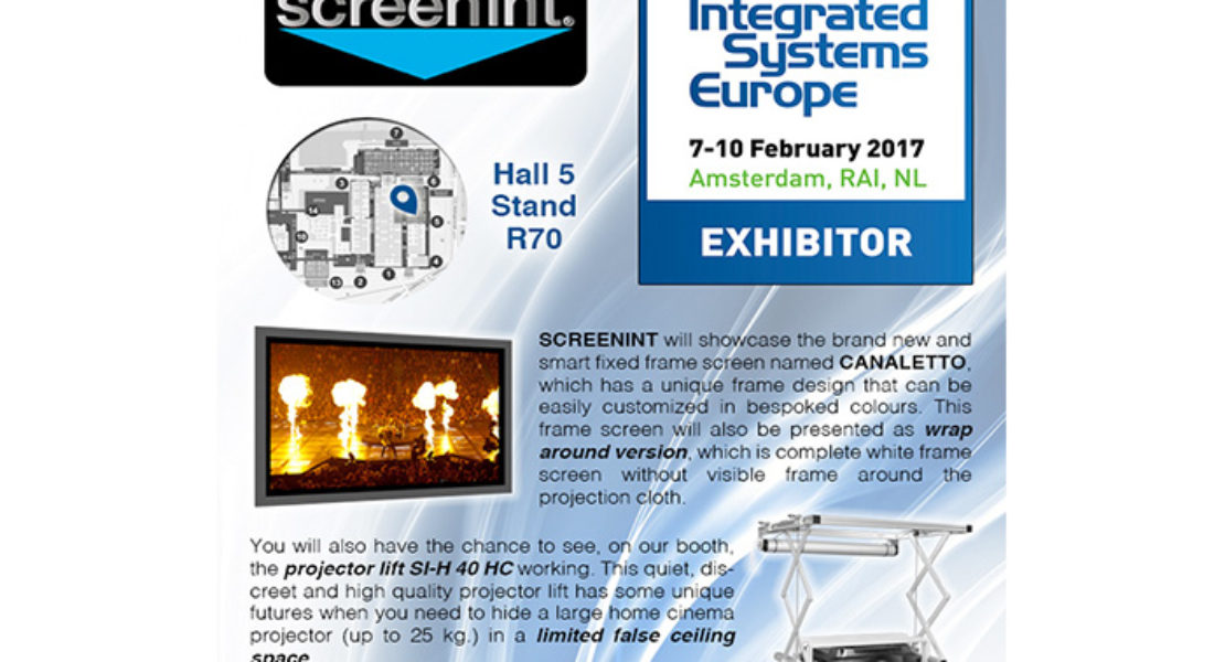 Screenint, a ISE con i nuovi prodotti