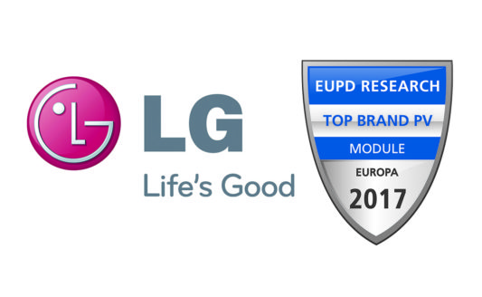 A LG il premio Top Brand PV Europe 2017 per la gestione del marchio