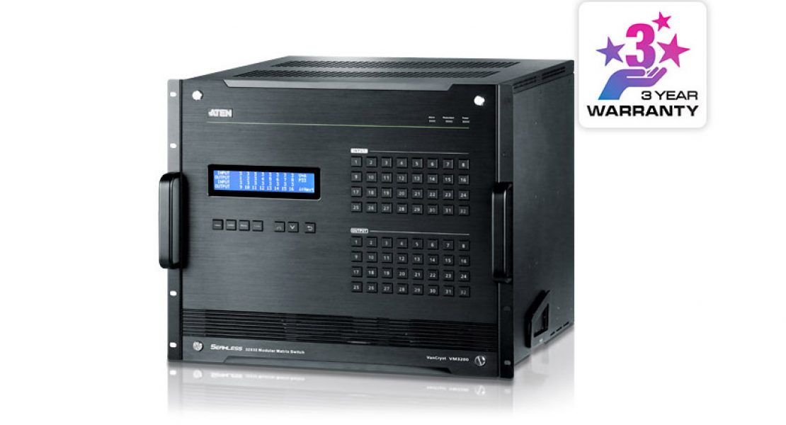 VM3200, 32 in e out, con funzioni di anteprima e pianificazione