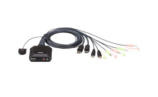 Aten CS22DP, lo switch KVM sdoppiato con cavo USB e DisplayPort