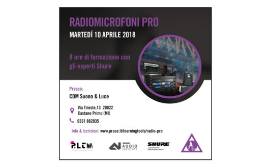 Masterclass Radio Pro, formazione aperta con Prase il 10 aprile