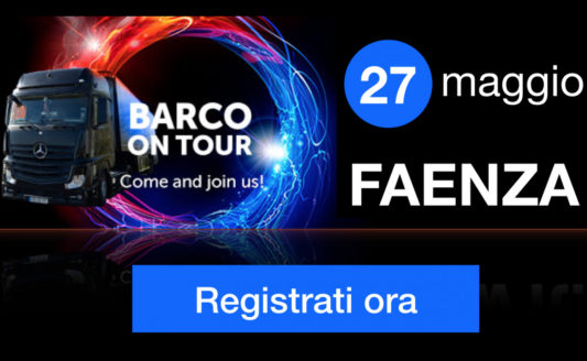 Barco On Tour 2019, il 27 maggio tappa da Comm-Tec