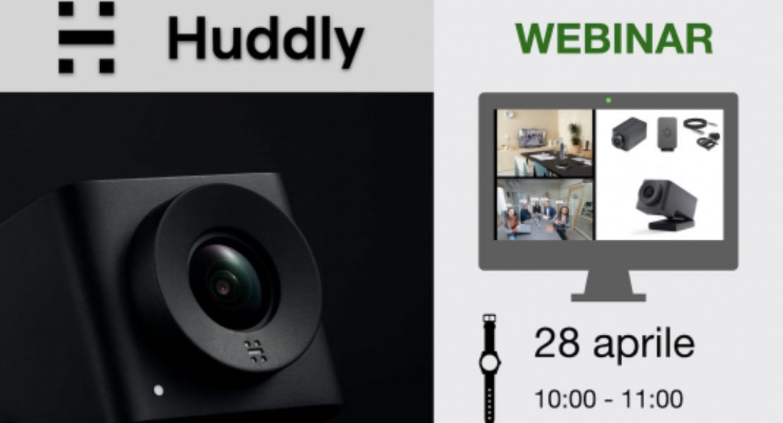 Webinar Huddly: martedì 28 aprile, dalle 10 alle 11