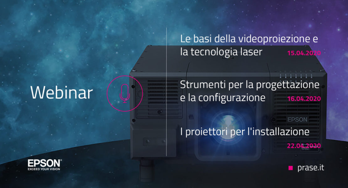 Un ciclo di tre webinar dedicato alla tecnologia Epson