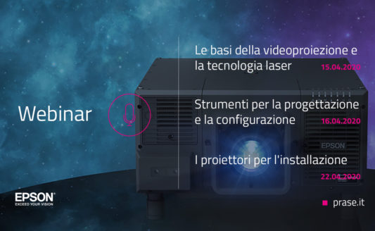 Un ciclo di tre webinar dedicato alla tecnologia Epson